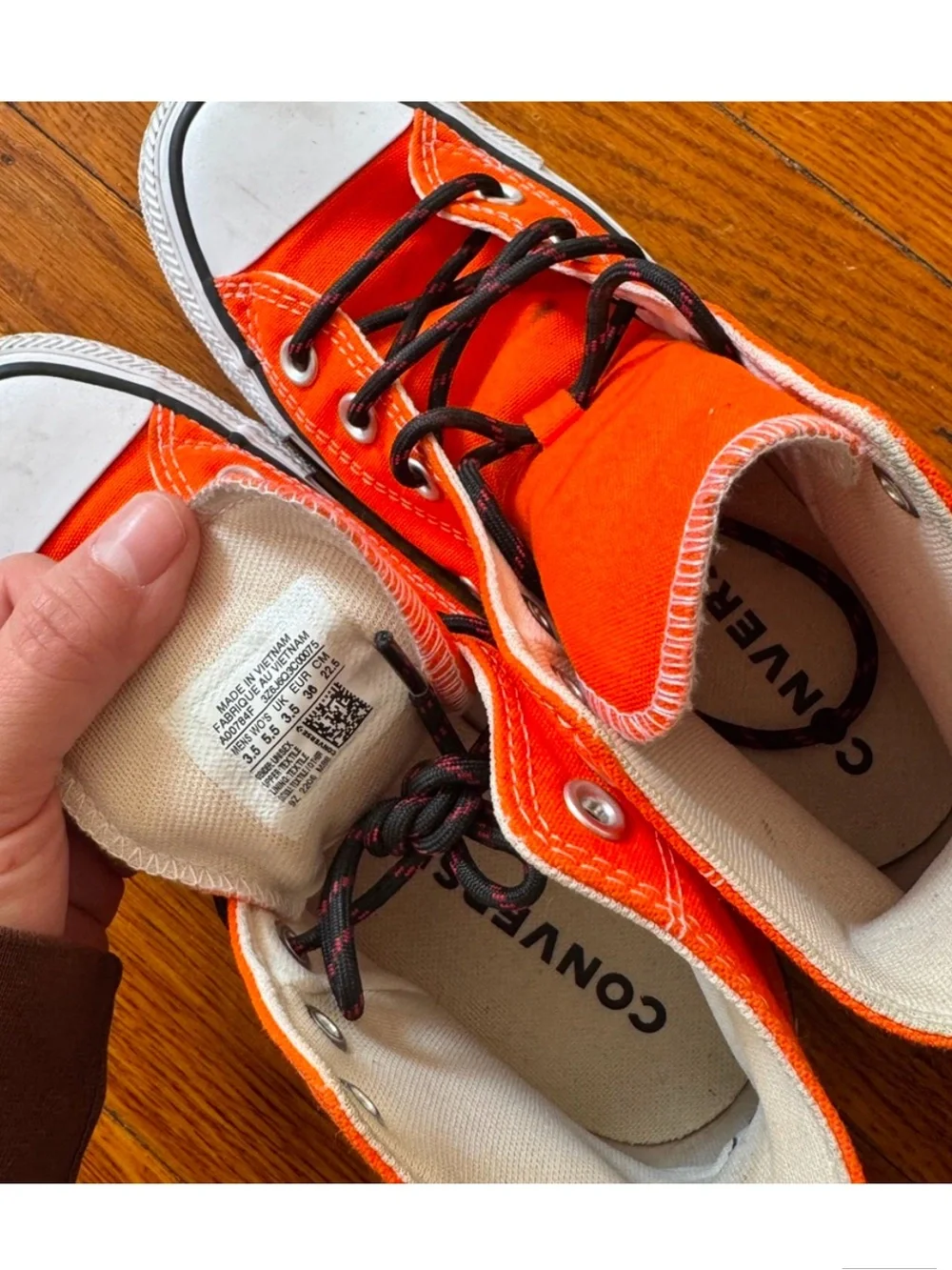 Converse Kids Orange High-Top Canvas Sneakers